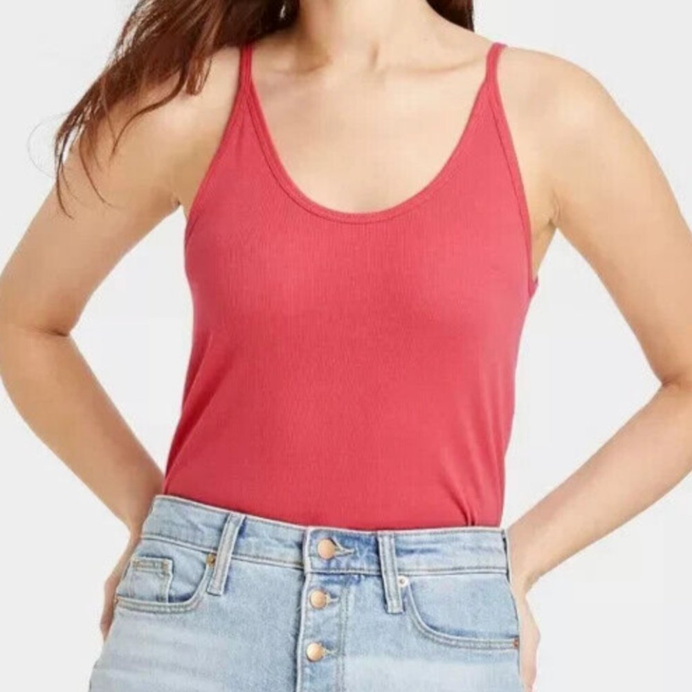 Universal Thread | Dark Pink Ribbed Tank Top (size Large)